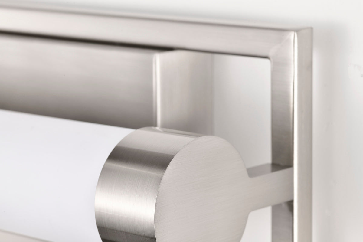 Canal Small Vanity - LED - Brushed Nickel Finish - White Acrylic Lens