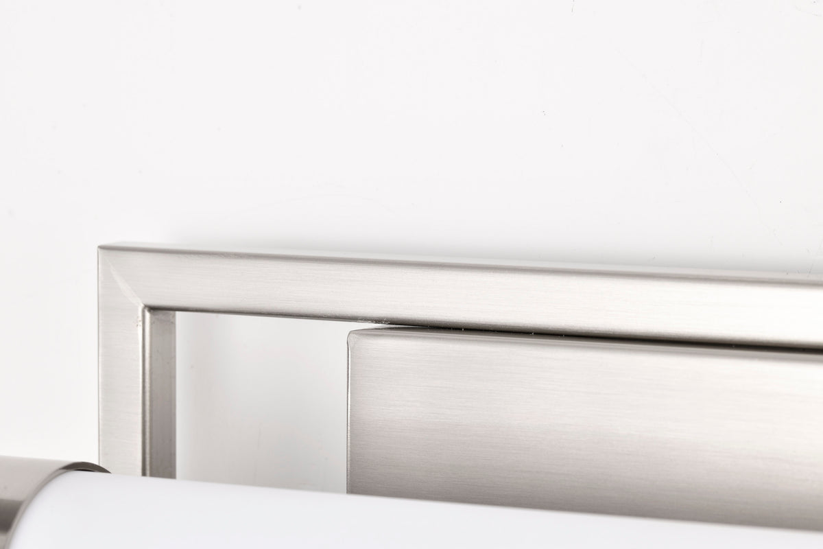 Canal Small Vanity - LED - Brushed Nickel Finish - White Acrylic Lens