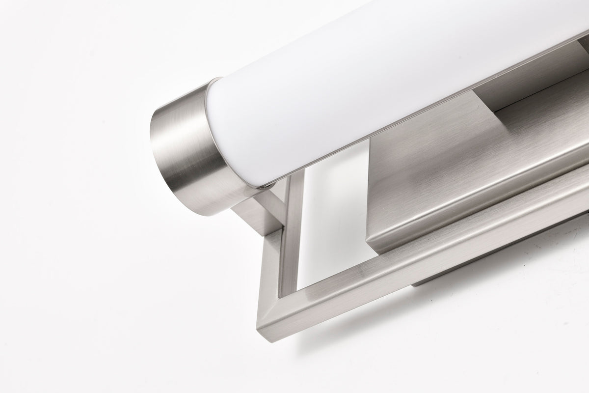 Canal Small Vanity - LED - Brushed Nickel Finish - White Acrylic Lens
