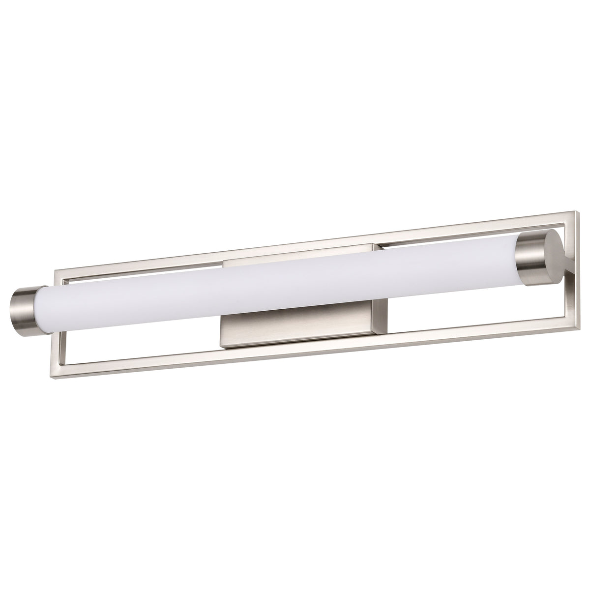 Canal Medium Vanity - LED - Brushed Nickel Finish - White Acrylic Lens for commercial spaces and hospitality spaces
