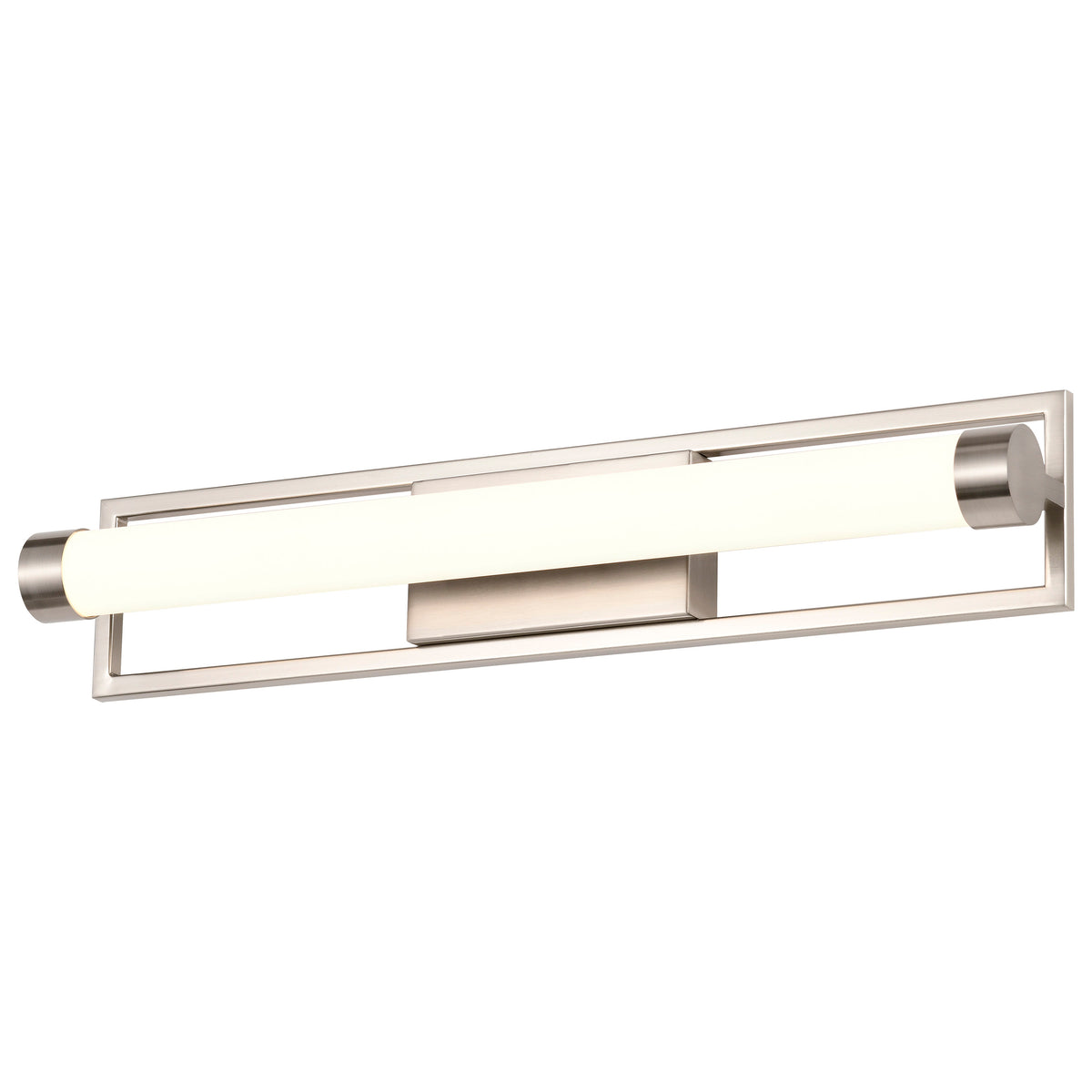Canal Medium Vanity - LED - Brushed Nickel Finish - White Acrylic Lens
