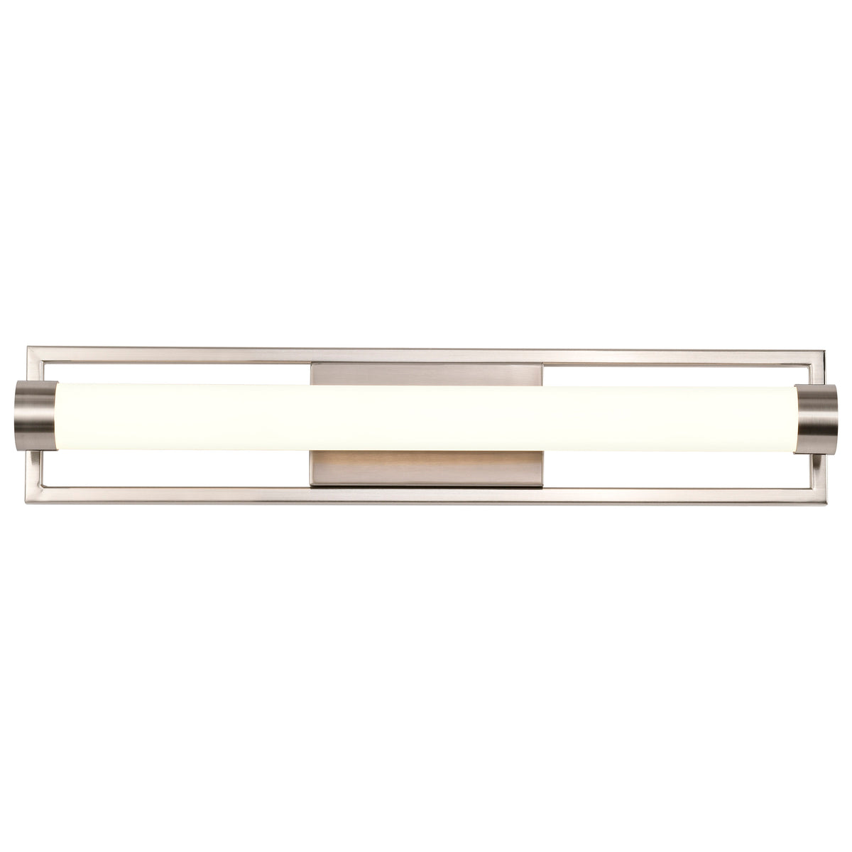 Canal Medium Vanity - LED - Brushed Nickel Finish - White Acrylic Lens