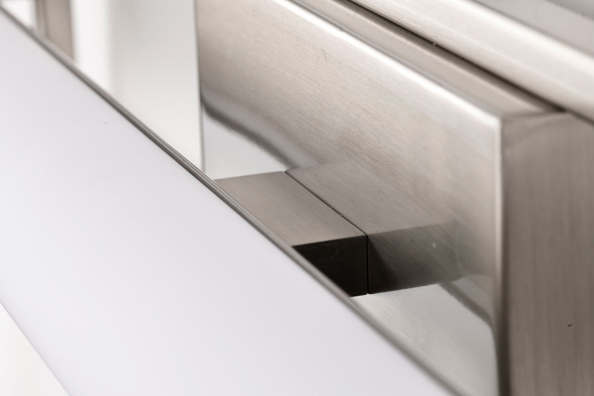 Canal Medium Vanity - LED - Brushed Nickel Finish - White Acrylic Lens