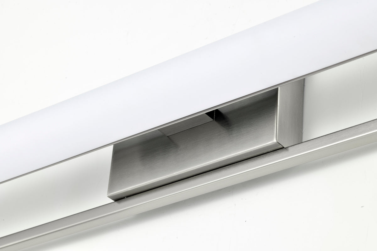 Canal Large Vanity - LED - Brushed Nickel Finish - White Acrylic Lens