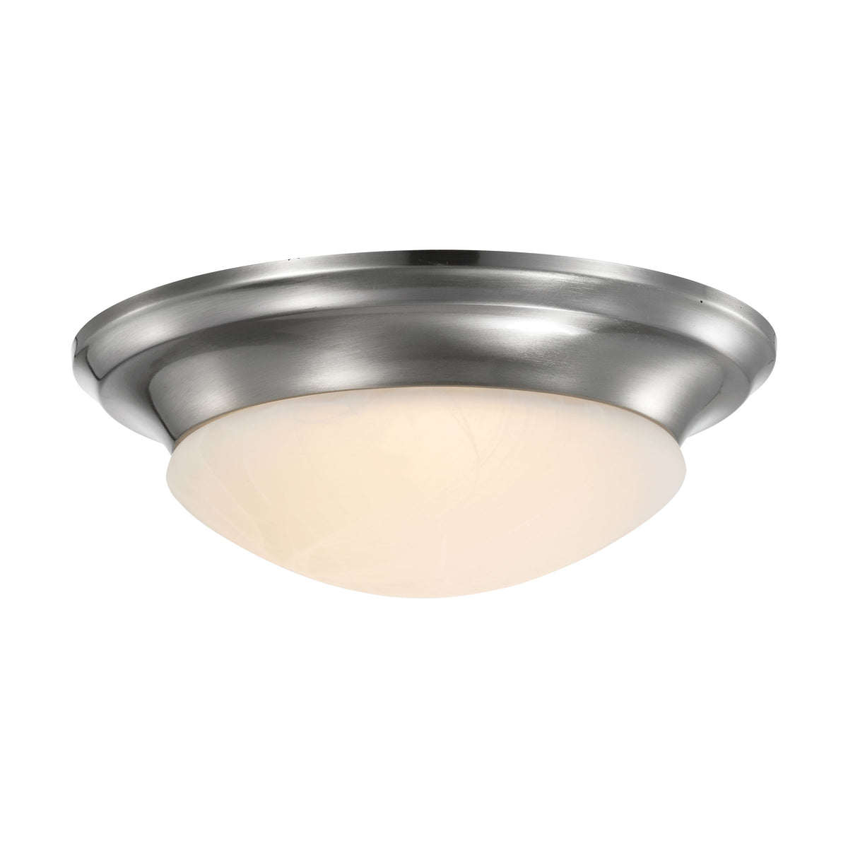 19 Watt - 11 inch - LED Twist & Lock Flush Mount Fixture - Dimmable - Brushed Nickel - Frosted Glass