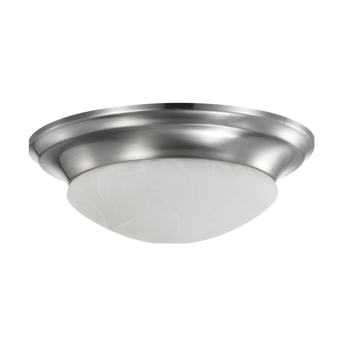 19 Watt - 11 inch - LED Twist & Lock Flush Mount Fixture - Dimmable - Brushed Nickel - Frosted Glass