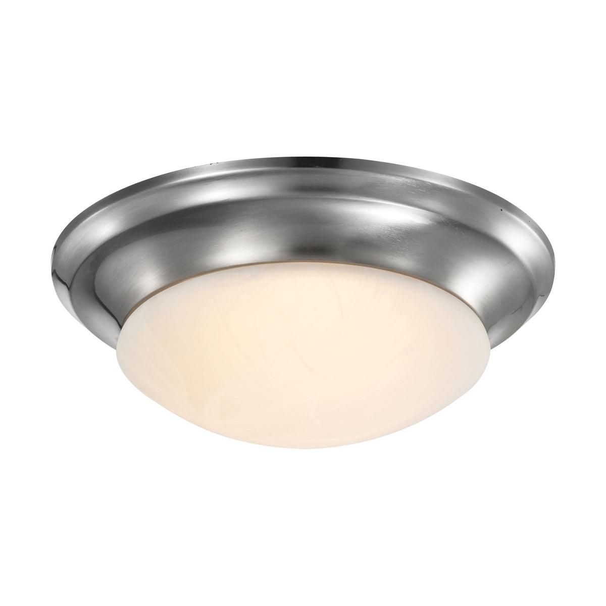 19 Watt - 11 inch - LED Twist & Lock Flush Mount Fixture - Dimmable - Brushed Nickel - Frosted Glass