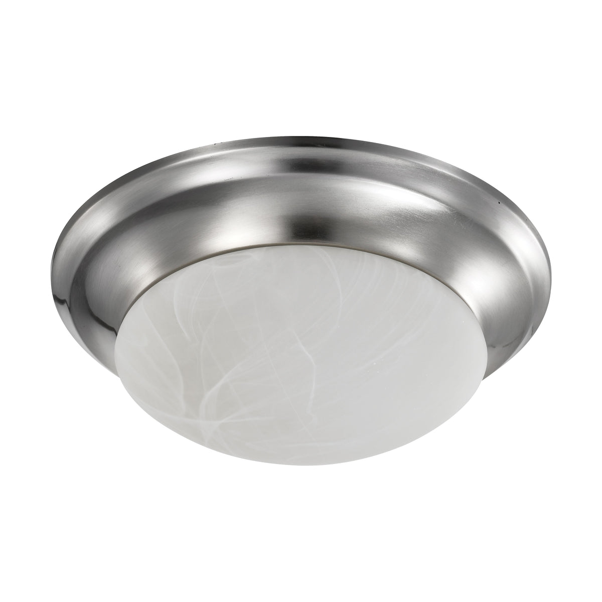 19 Watt - 11 inch - LED Twist & Lock Flush Mount Fixture - Dimmable - Brushed Nickel - Frosted Glass