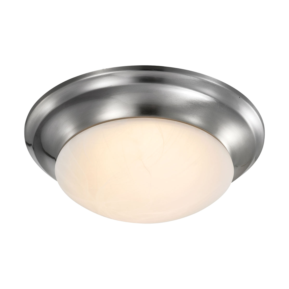 19 Watt - 11 inch - LED Twist & Lock Flush Mount Fixture - Dimmable - Brushed Nickel - Frosted Glass