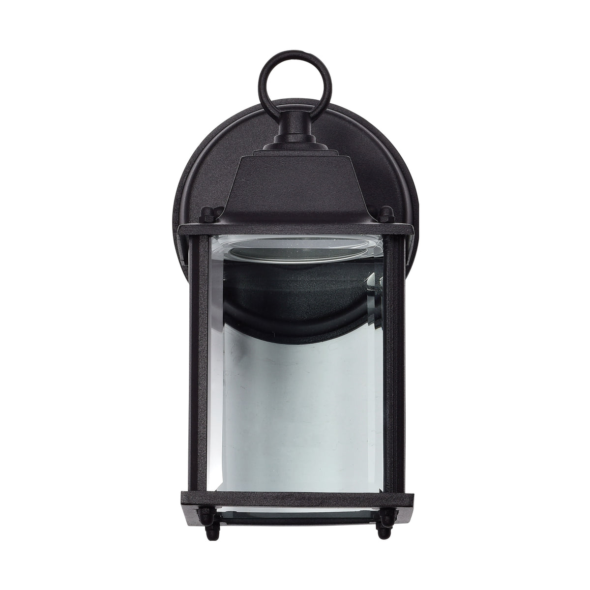 8 Watt - 3000K - LED Cube Lantern - Black Finish - Clear BeveLED Glass product image