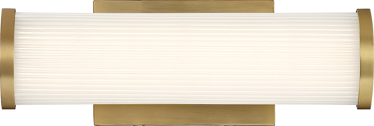 Lena - LED Vanity - Brushed Brass with Striped Lens