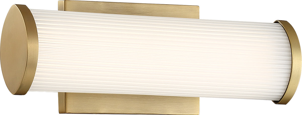 Lena - LED Vanity - Brushed Brass with Striped Lens