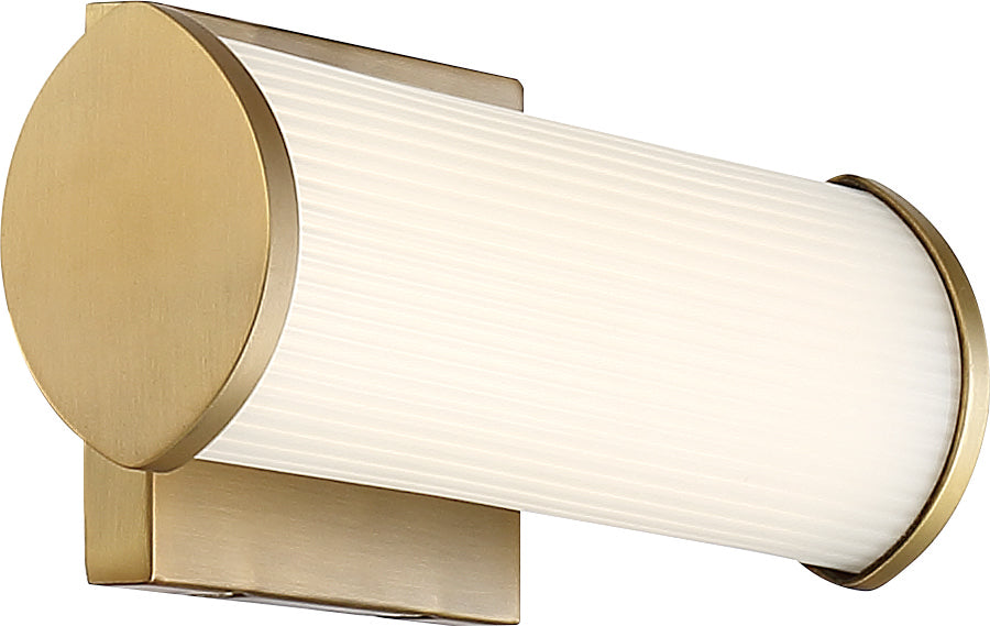 Lena - LED Vanity - Brushed Brass with Striped Lens