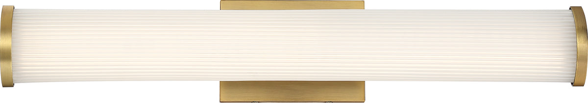 Lena - LED Vanity - Brushed Brass with Striped Lens