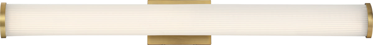 Lena - LED Vanity - Brushed Brass with Striped Lens