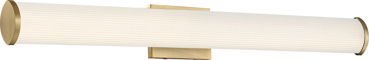 Lena - LED Vanity - Brushed Brass with Striped Lens