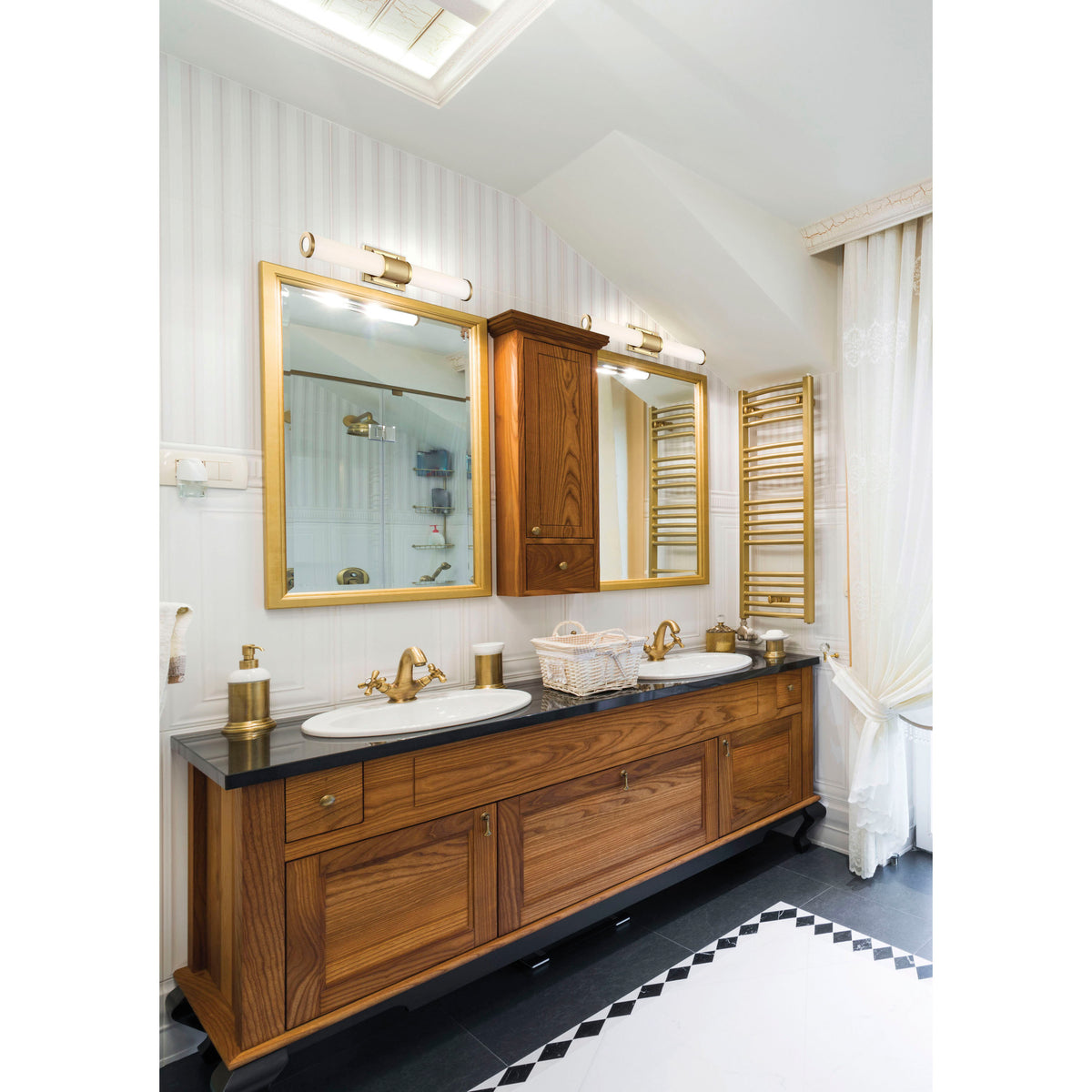 Caper - LED Vanity - Brushed Brass with Frosted Lens