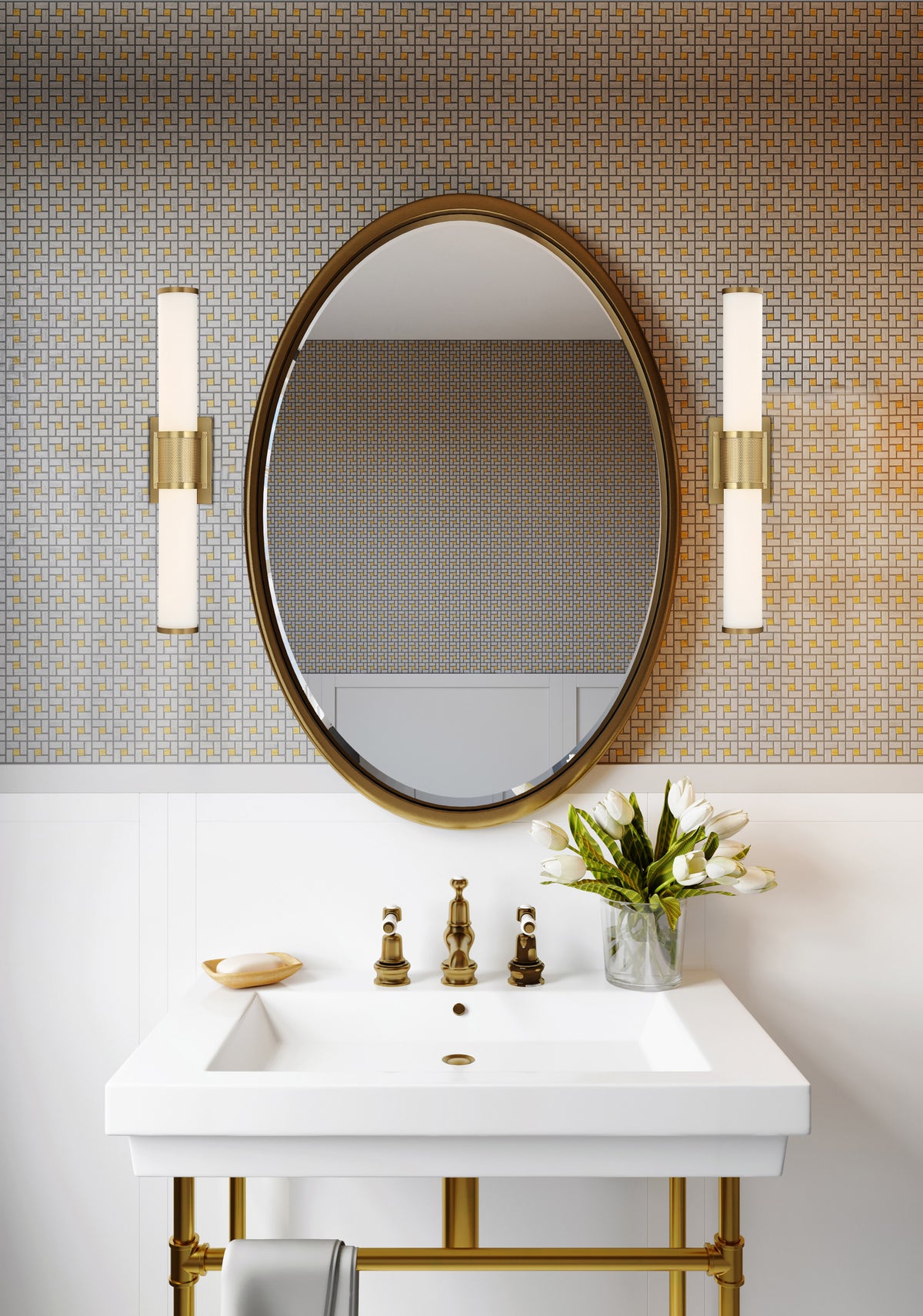 Caper - LED Vanity - Brushed Brass with Frosted Lens