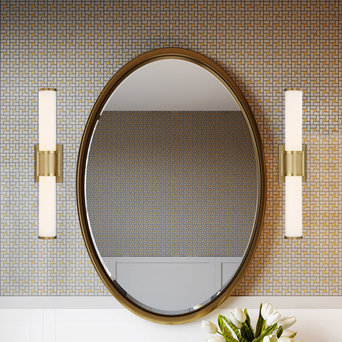 Caper - LED Vanity - Brushed Brass with Frosted Lens