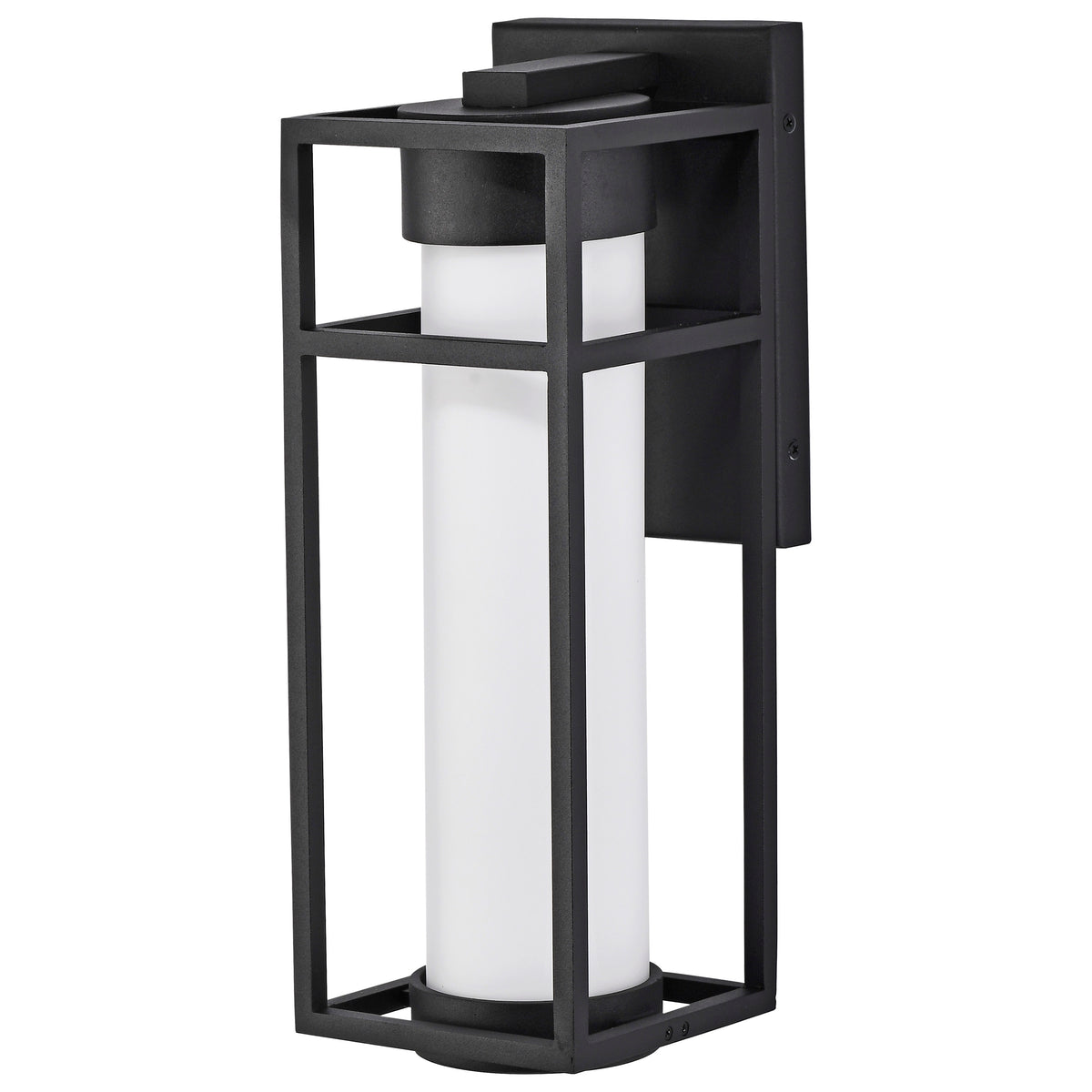 LEDges - 6W LED - Medium Wall Lantern - Matte Black with White Opal Glass lighting product