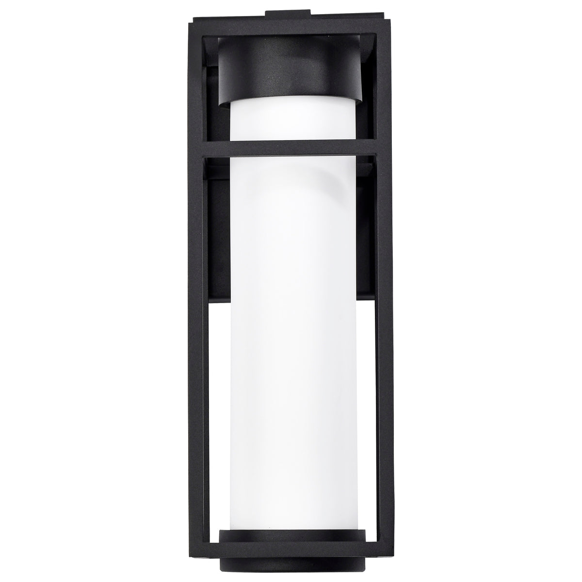 LEDges - 6W LED - Medium Wall Lantern - Matte Black with White Opal Glass