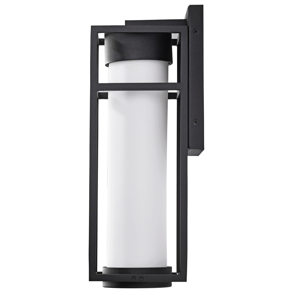 LEDges - 6W LED - Medium Wall Lantern - Matte Black with White Opal Glass