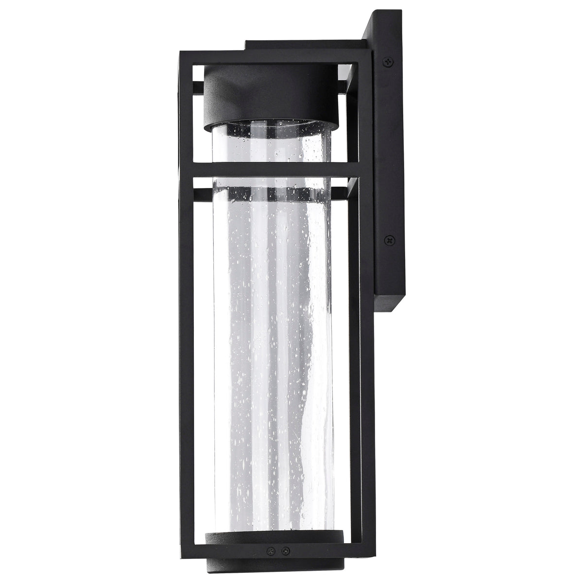 LEDges - 6W LED - Medium Wall Lantern - Matte Black with Clear Seeded Glass