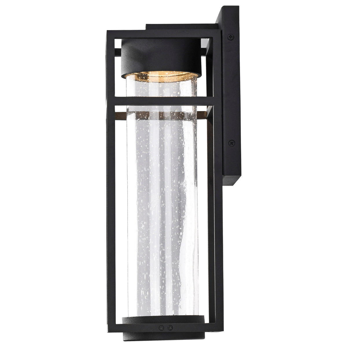 LEDges - 6W LED - Medium Wall Lantern - Matte Black with Clear Seeded Glass
