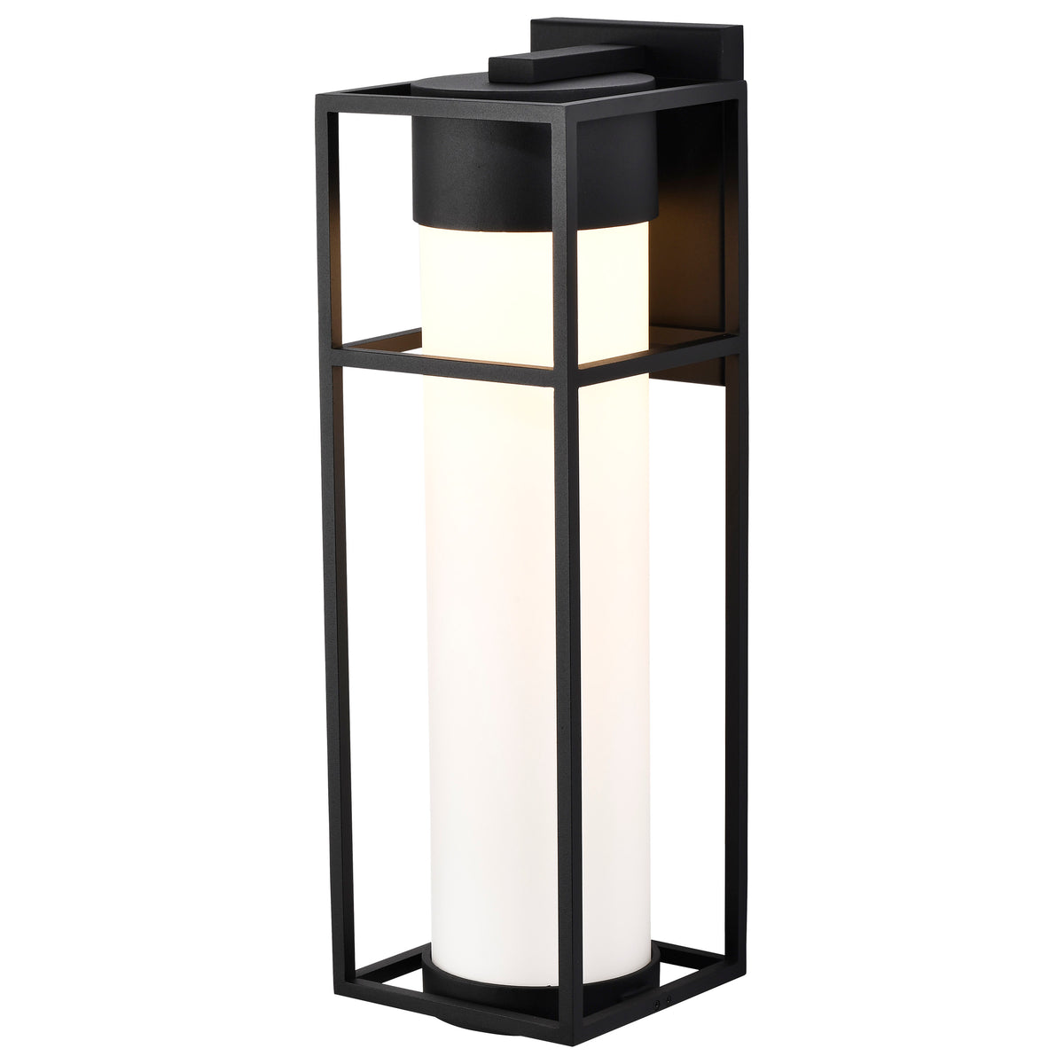 LEDges - 10W LED - Large Wall Lantern - Matte Black with White Opal Glass