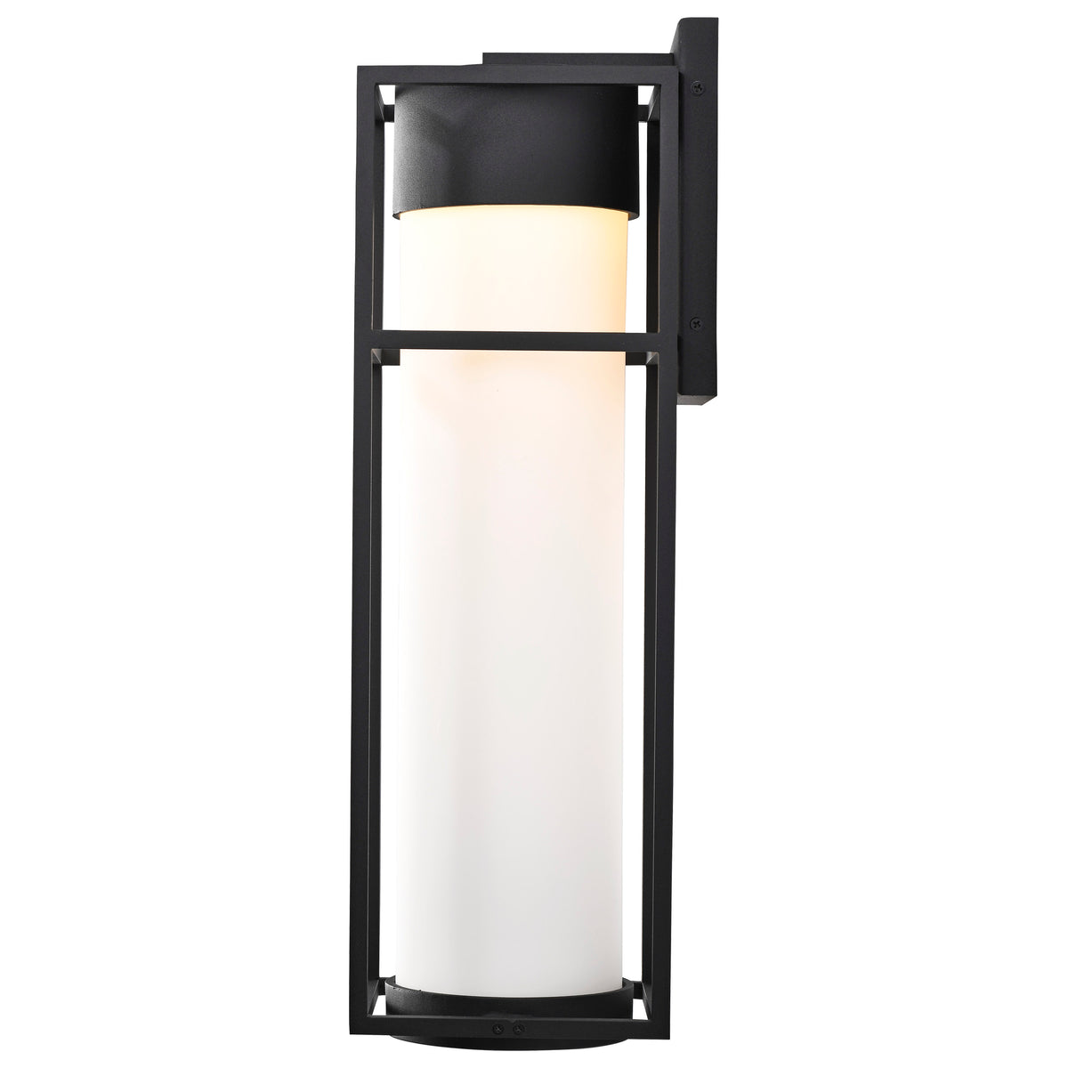 LEDges - 10W LED - Large Wall Lantern - Matte Black with White Opal Glass