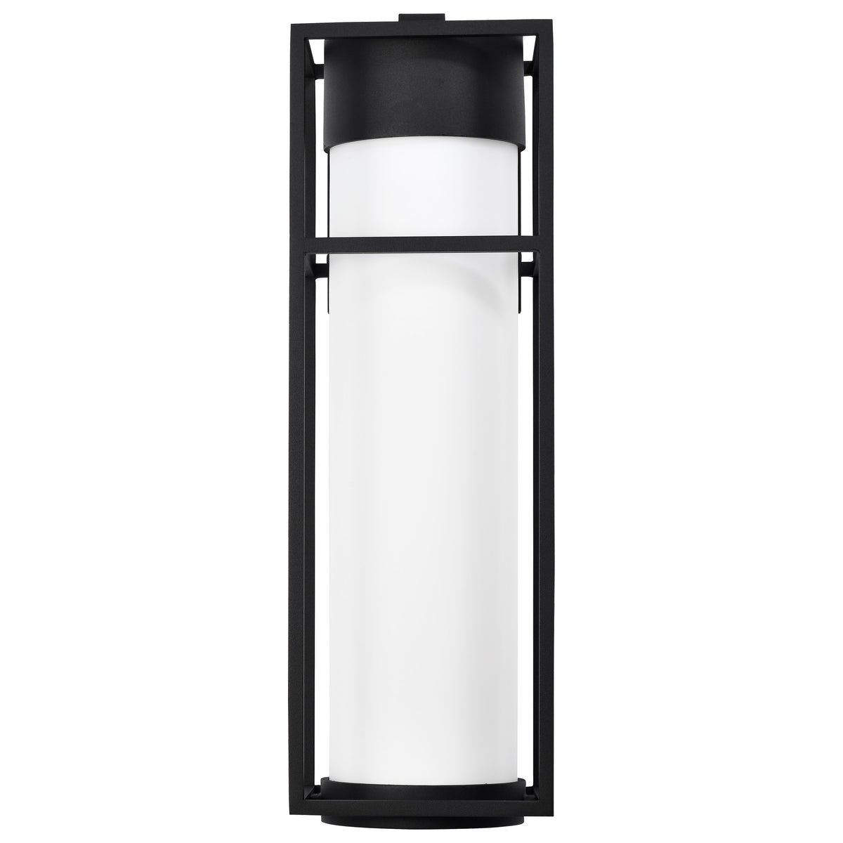 LEDges - 10W LED - Large Wall Lantern - Matte Black with White Opal Glass