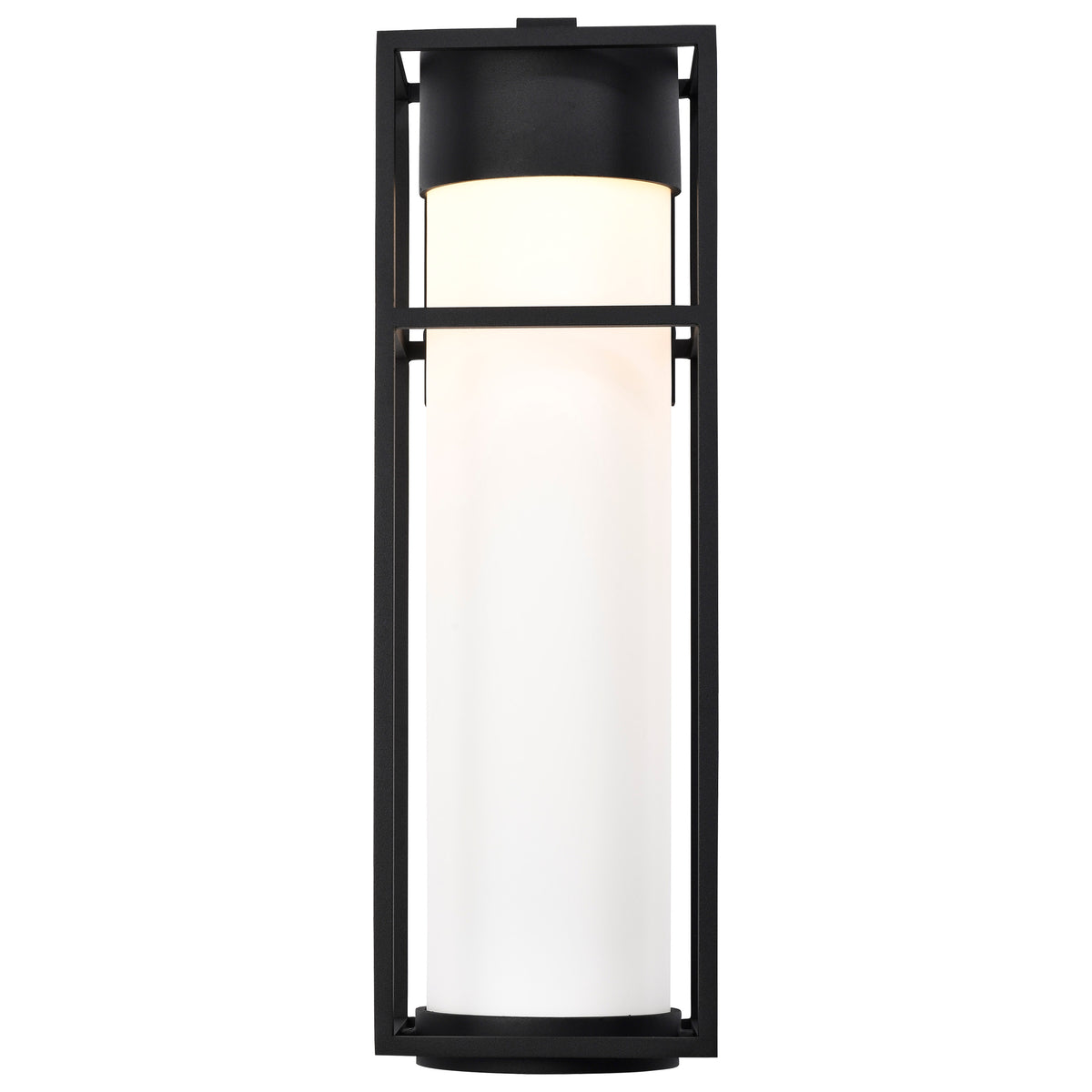 LEDges - 10W LED - Large Wall Lantern - Matte Black with White Opal Glass