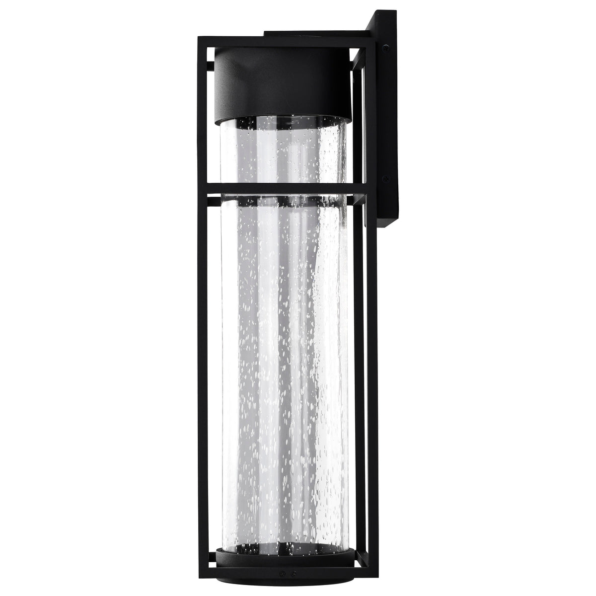 LEDges - 10W LED - Large Wall Lantern - Matte Black with Clear Seeded Glass