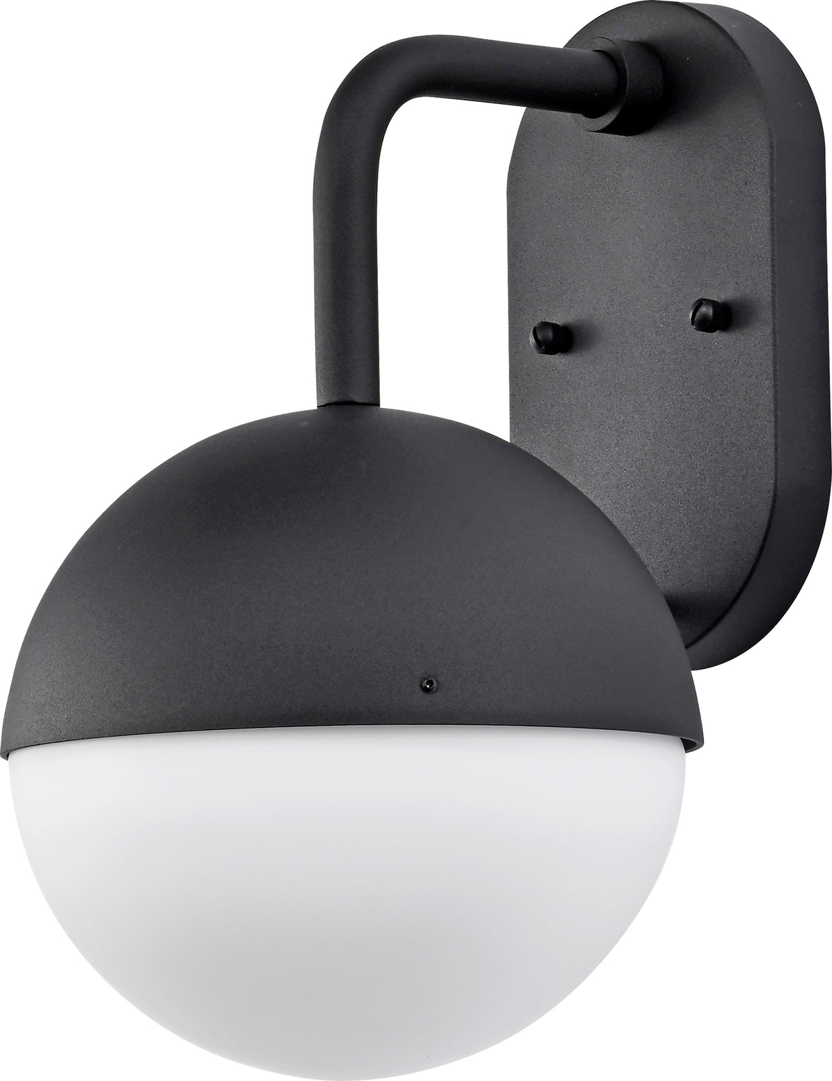 Atmosphere - 6W LED - Medium Wall Lantern - Matte Black with White Opal Glass bulb or fixture view