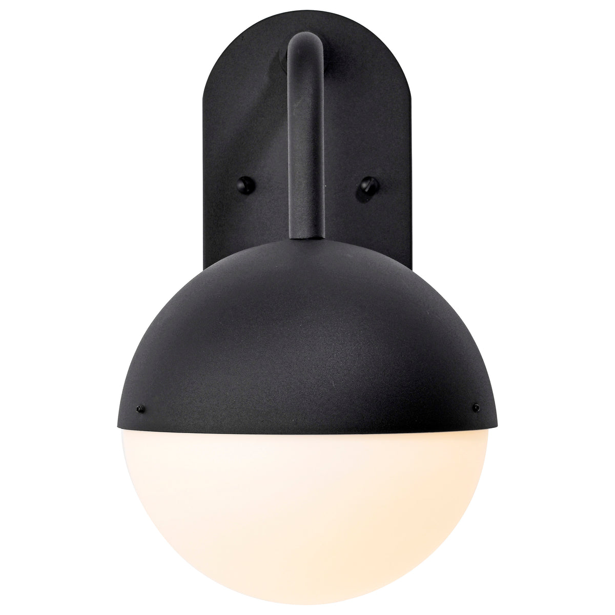 Atmosphere - 6W LED - Medium Wall Lantern - Matte Black with White Opal Glass