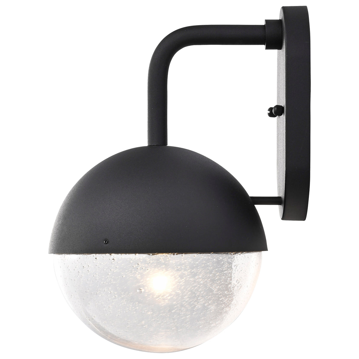 Atmosphere - 6W LED - Medium Wall Lantern - Matte Black with Clear Seeded Glass