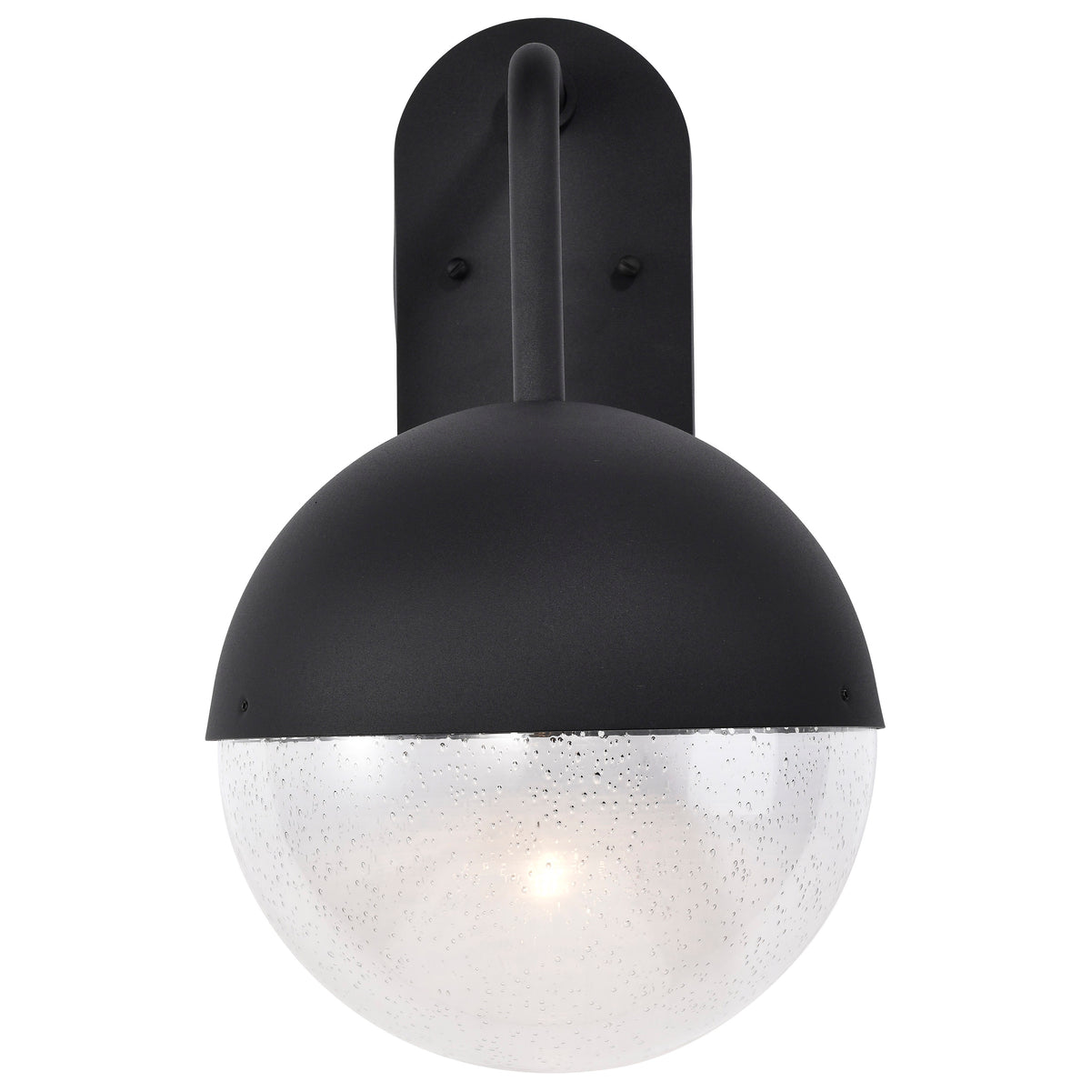 Atmosphere - 10W LED - Large Wall Lantern - Matte Black with Clear Seeded Glass