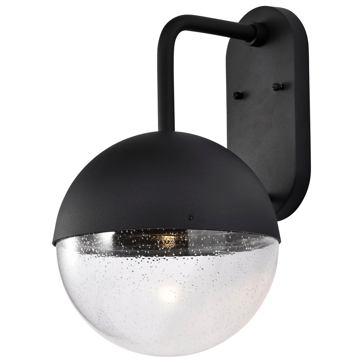 Atmosphere - 10W LED - Large Wall Lantern - Matte Black with Clear Seeded Glass
