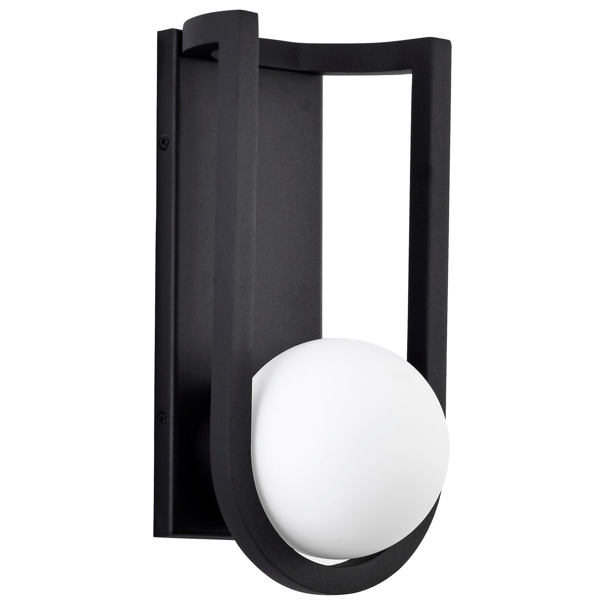 Cradle - 6W LED - Medium Wall Lantern - Matte Black with White Opal Glass product image