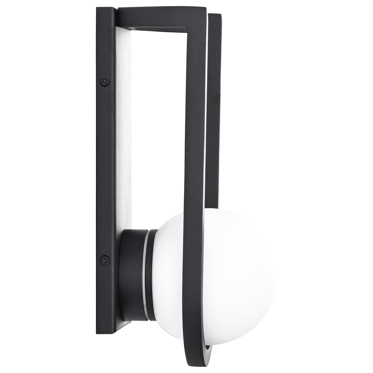 Cradle - 6W LED - Medium Wall Lantern - Matte Black with White Opal Glass