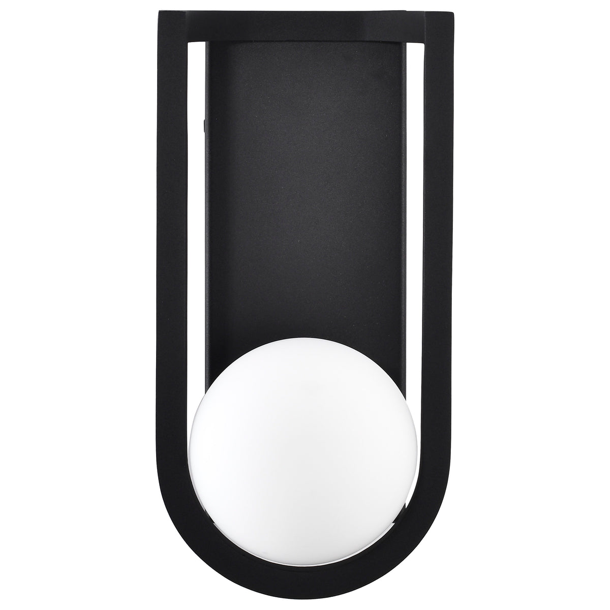 Cradle - 6W LED - Medium Wall Lantern - Matte Black with White Opal Glass