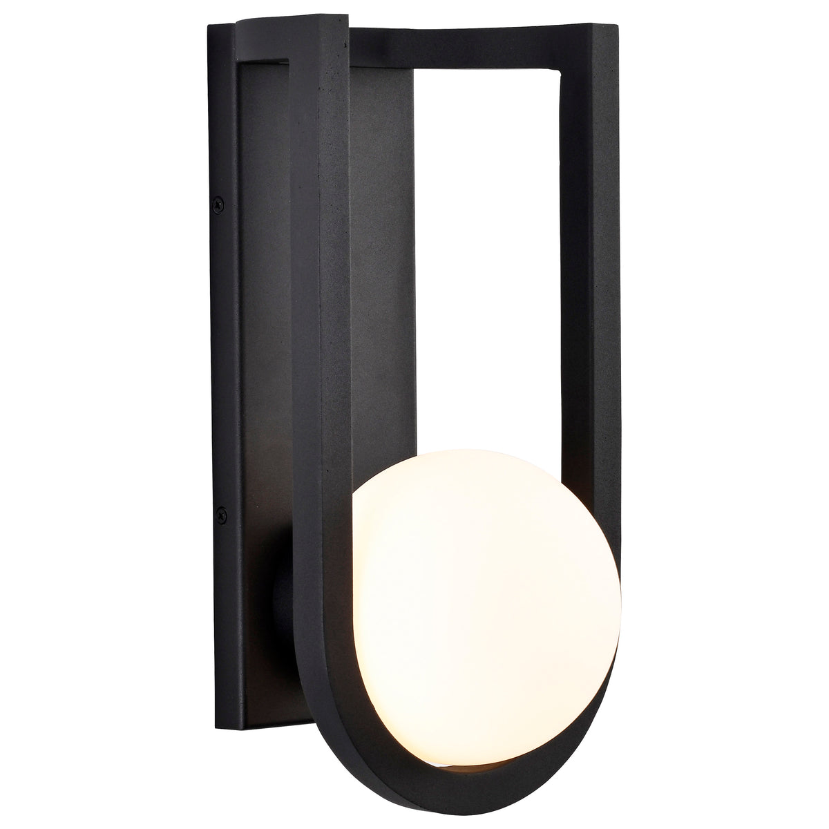 Cradle - 6W LED - Large Wall Lantern - Matte Black with White Opal Glass
