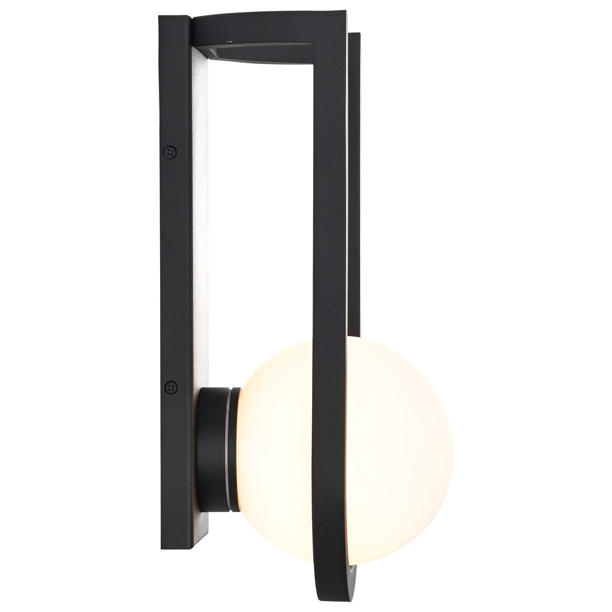 Cradle - 6W LED - Large Wall Lantern - Matte Black with White Opal Glass