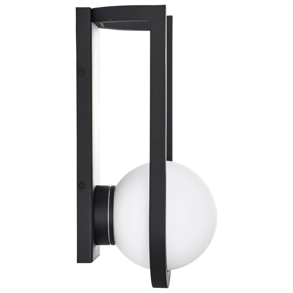 Cradle - 6W LED - Large Wall Lantern - Matte Black with White Opal Glass
