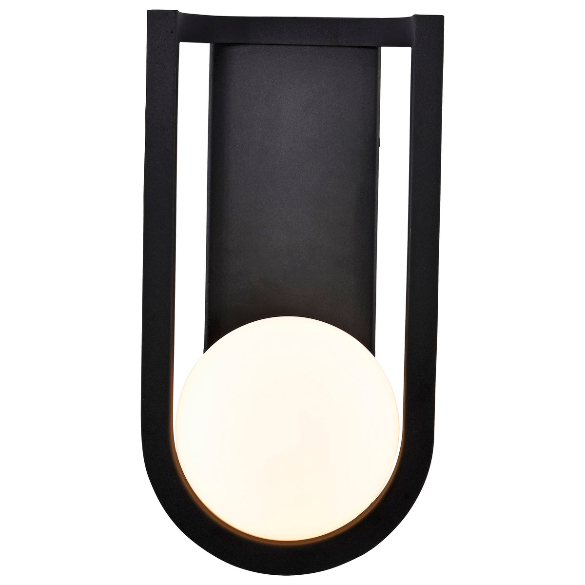 Cradle - 6W LED - Large Wall Lantern - Matte Black with White Opal Glass