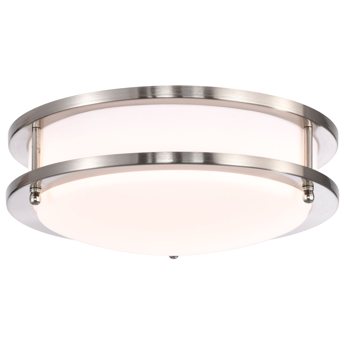 Glamour LED 10 inch - Flush Mount Fixture - Brushed Nickel Finish - CCT Selectable 3K/4K/5K