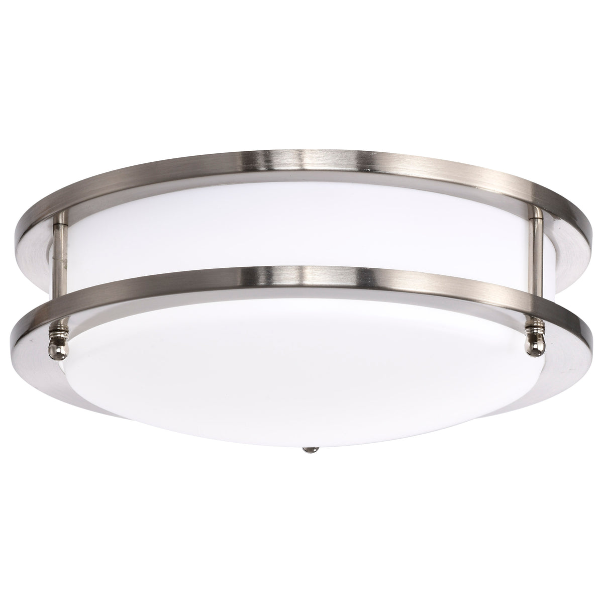 Glamour LED 10 inch - Flush Mount Fixture - Brushed Nickel Finish - CCT Selectable 3K/4K/5K