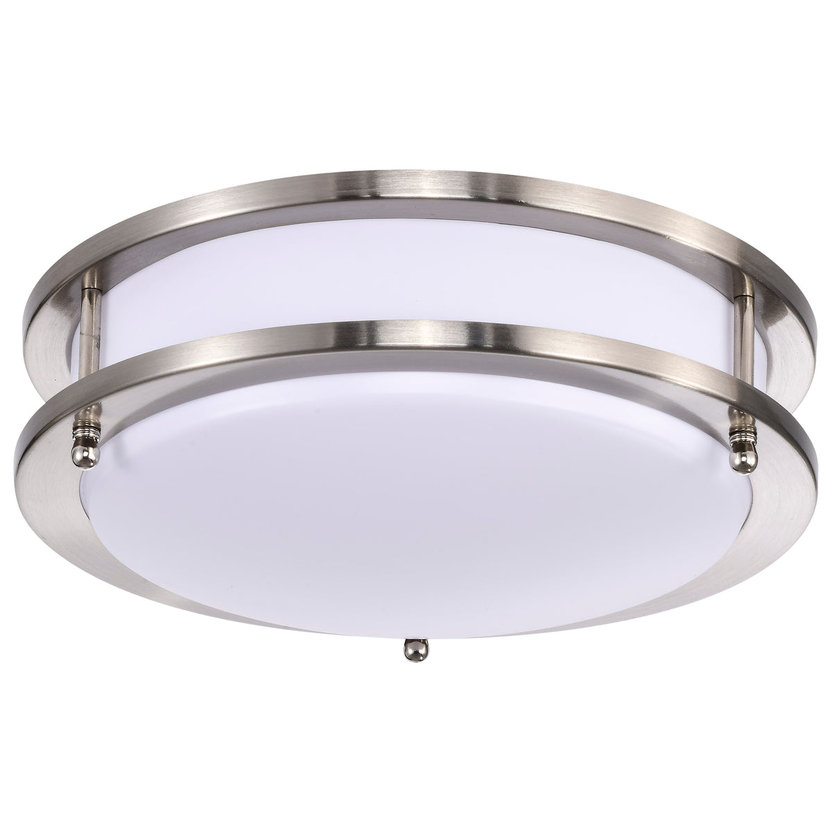 Glamour LED 10 inch - Flush Mount Fixture - Brushed Nickel Finish - CCT Selectable 3K/4K/5K