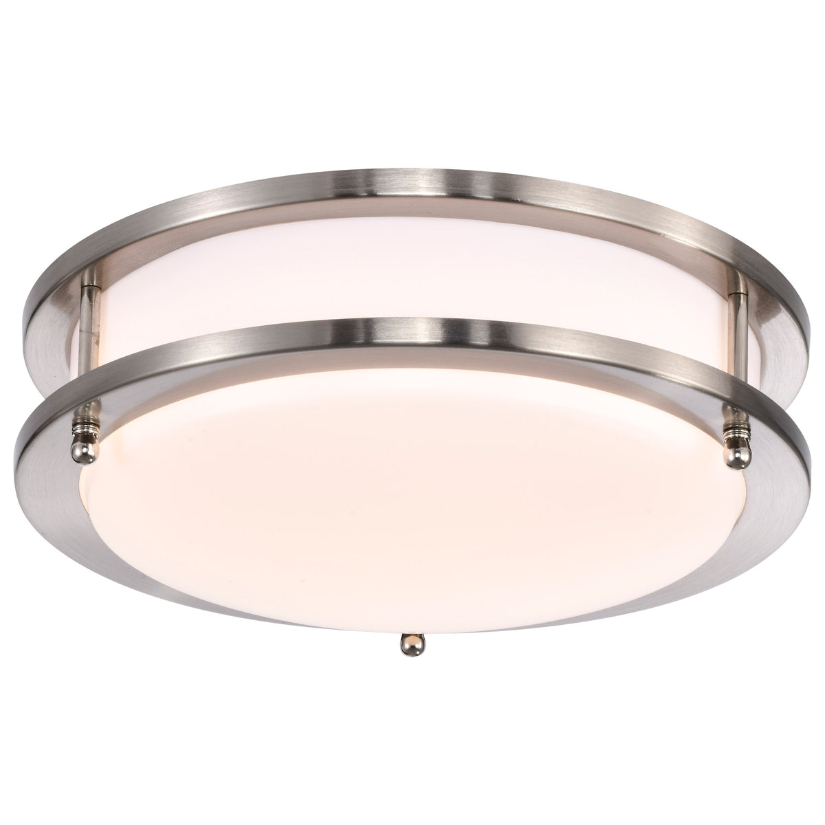Glamour LED 10 inch - Flush Mount Fixture - Brushed Nickel Finish - CCT Selectable 3K/4K/5K