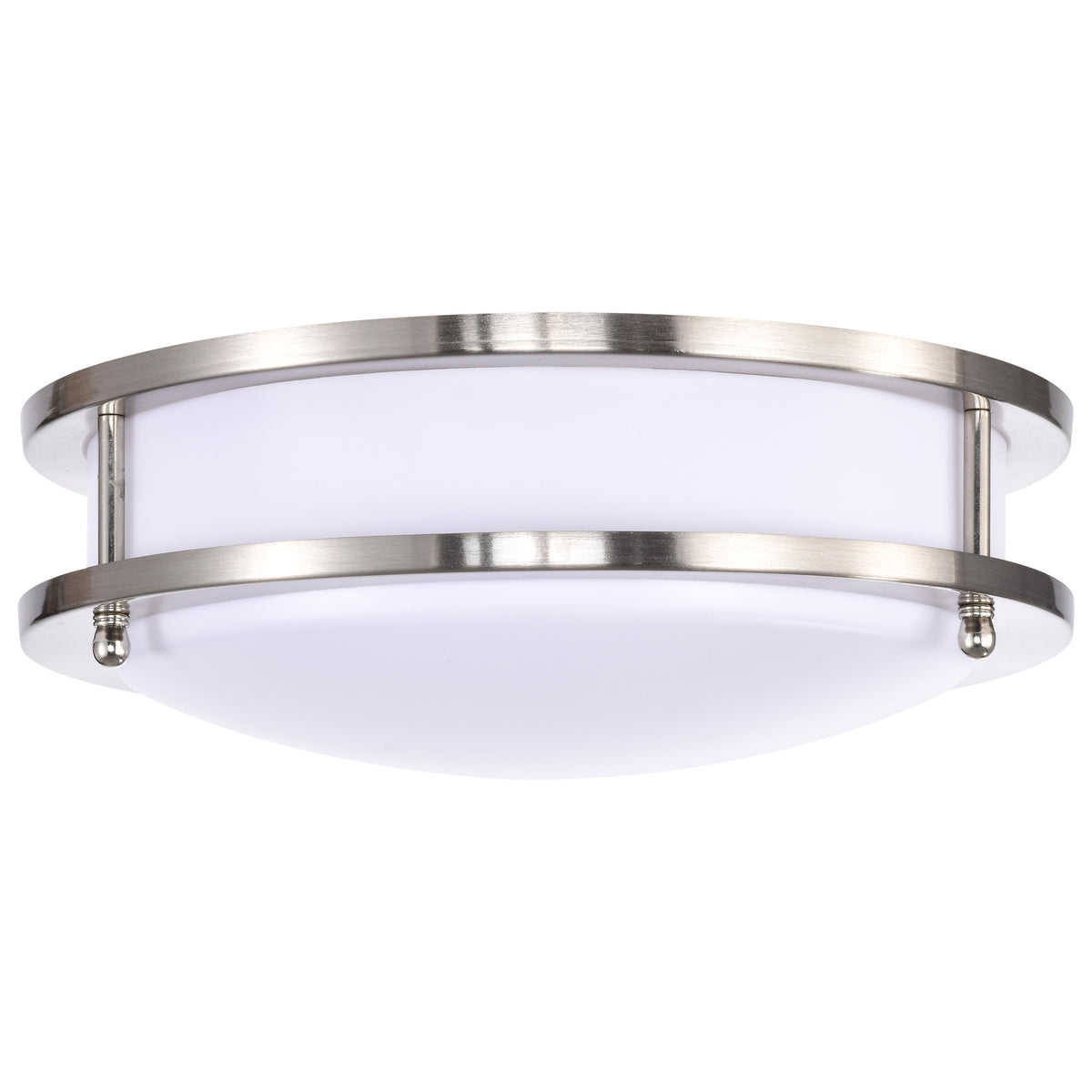 Glamour LED 10 inch - Flush Mount Fixture - Brushed Nickel Finish - CCT Selectable 3K/4K/5K